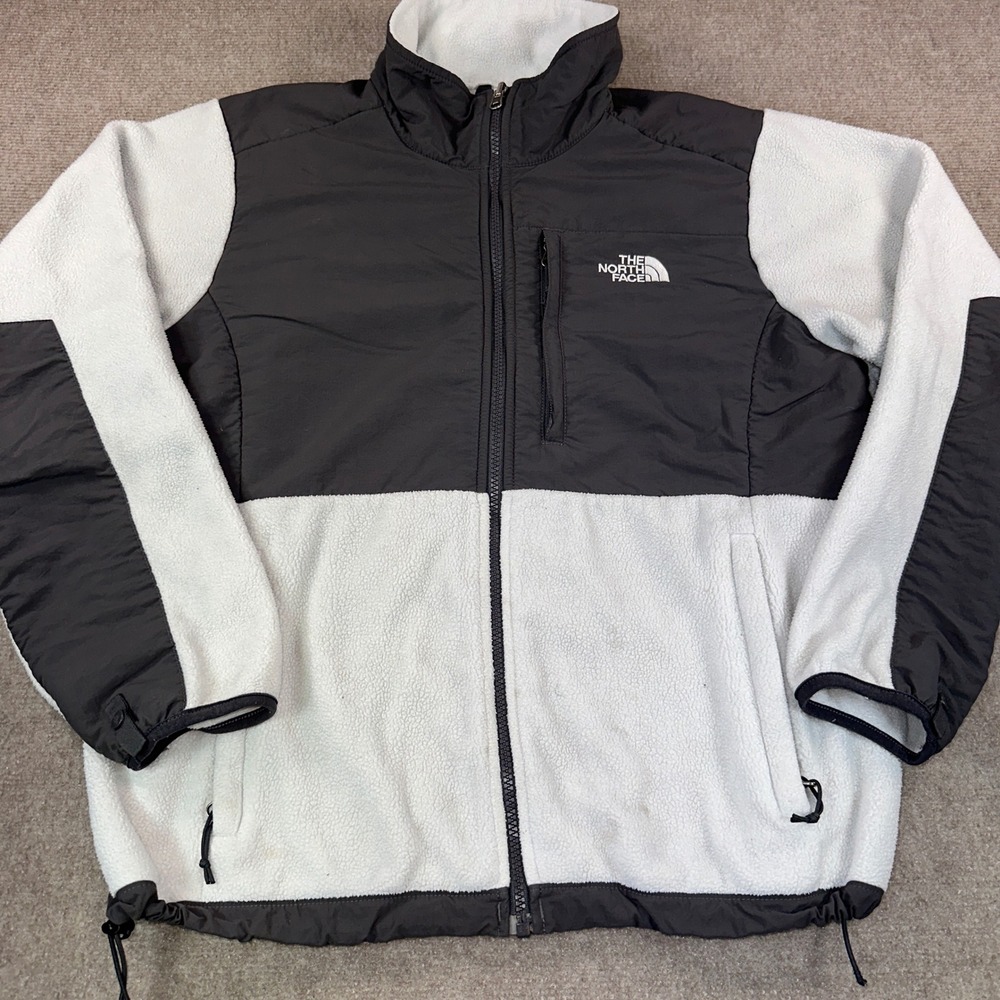 The North Face Denali 2 Fleece Jacket Womens Large Black White Full Zip Coat